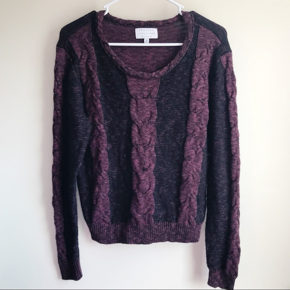 Kendall & Kylie Cable Knit Chunky Sweater